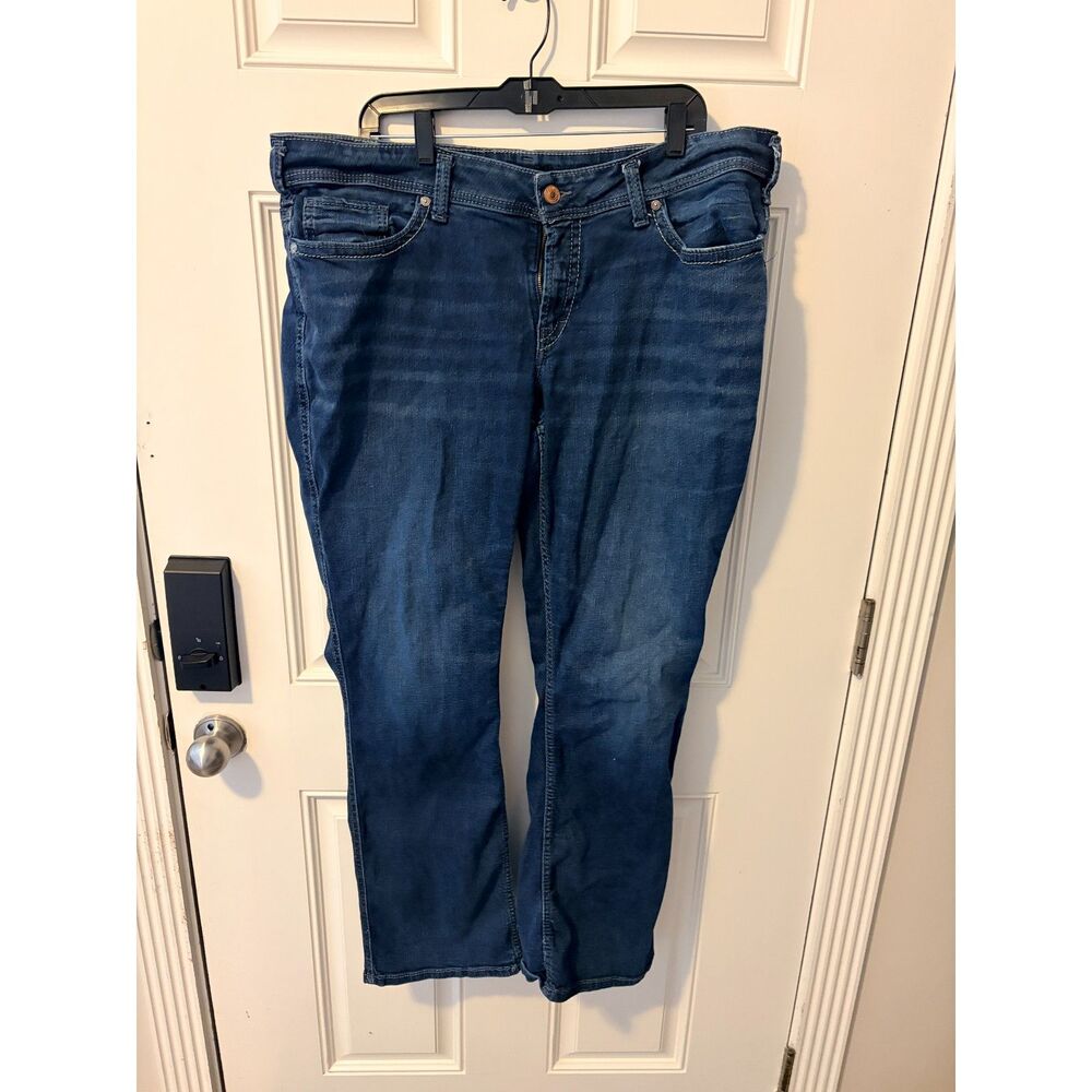 Silver Jeans Suki Slim Bootcut Dark Wash Womens 22 x 33 Basic Blue Denim